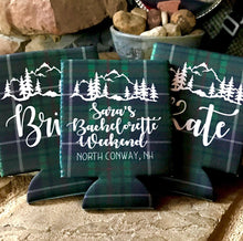 Load image into Gallery viewer, Plaid Party Huggers. Flannel Fling Bachelorette Party Favors too! Ski Vacation Party Huggers.Birthday Lumberjack Party! Plaid Birthday favor
