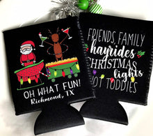 Load image into Gallery viewer, Sleigh Ride Party Huggers. Christmas Bachelorette Favors. Personalized Christmas Party favors. Christmas Party Favors! Friendsmas favors.
