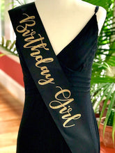 Load image into Gallery viewer, Graduation Girl Glitter 4&quot; Satin Sash. Graduation Party Sash. Glitter Grad Party Sash. Glitter Graduation Party Gift.  Grad Party Decor!
