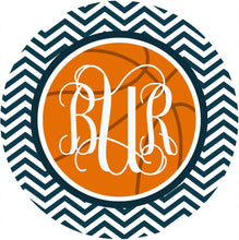 Load image into Gallery viewer, Basketball Chevron Mouse Pad. Custom Basketball gift. Personalized basketball team gifts! Basketball mom present. Basketball Coach gift!
