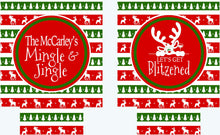 Load image into Gallery viewer, Christmas Party Huggers. Personalized Christmas Family Party Favors.Christmas Birthday or Bachelorette Favors. Christmas Wedding Shower!
