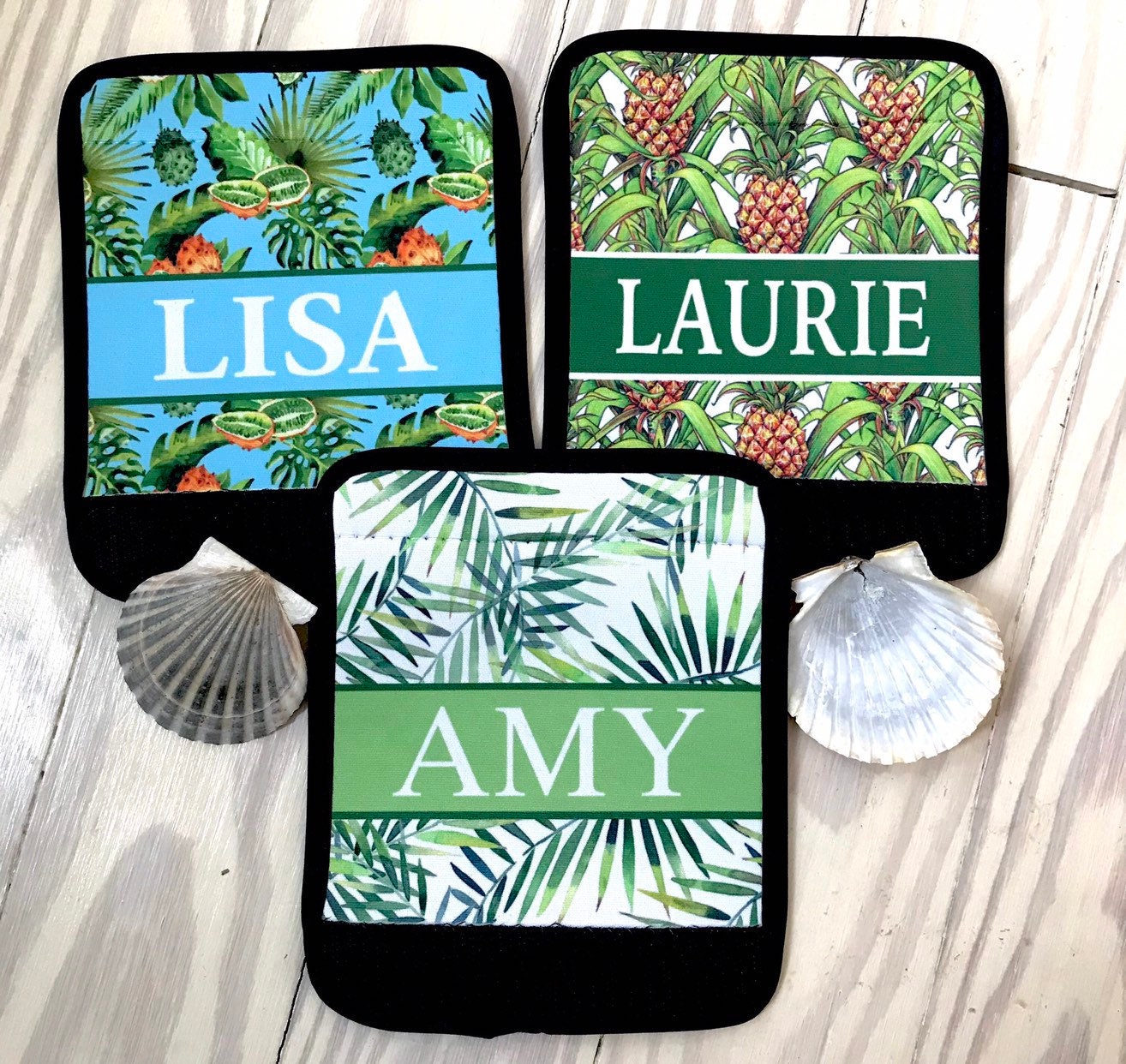Beach vacation neoprene luggage finder. Personalized tropical Theme favors.Great Tropical Bachelorette gifts! Beach themed Party favors.