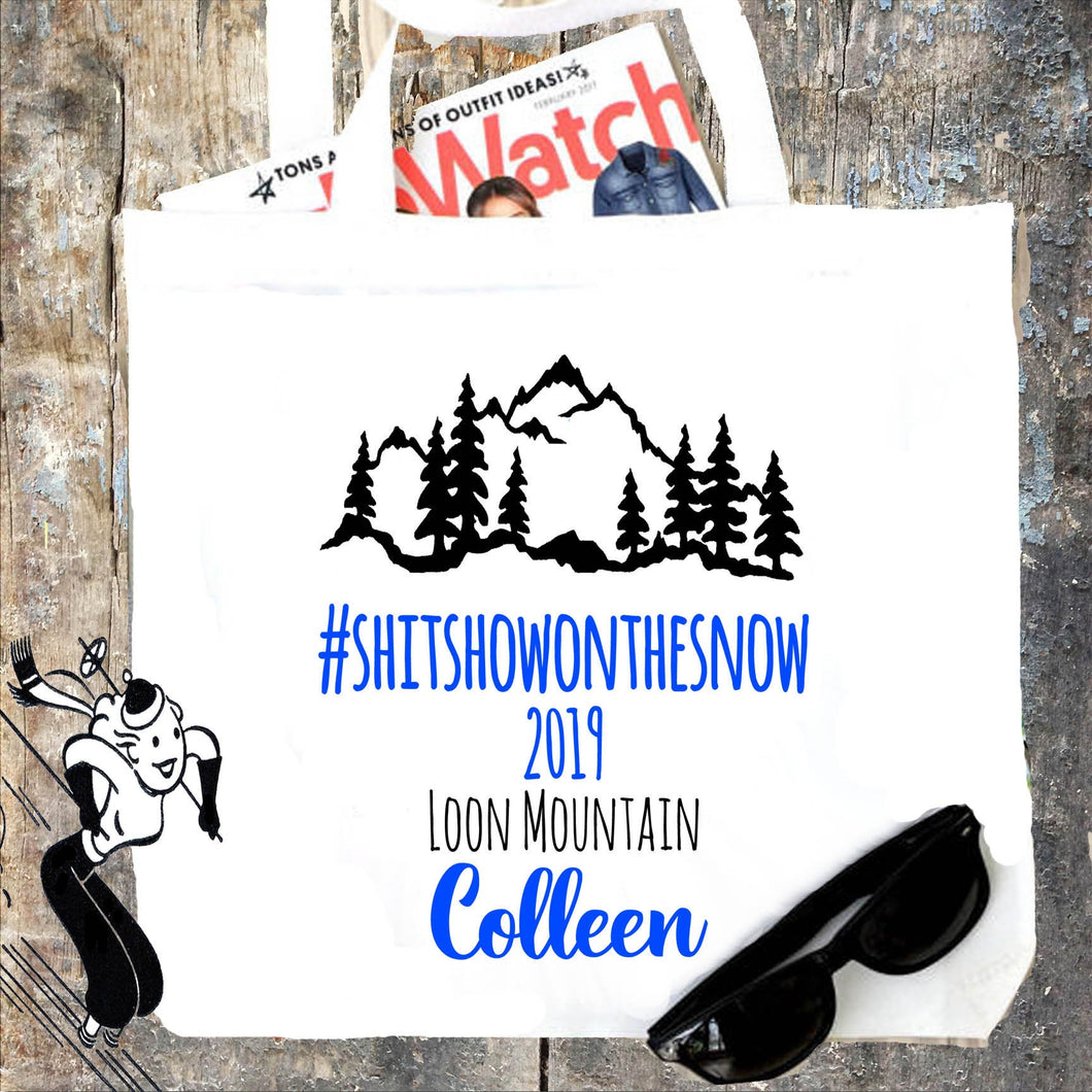 Mountain Party Personalized Tote Bag