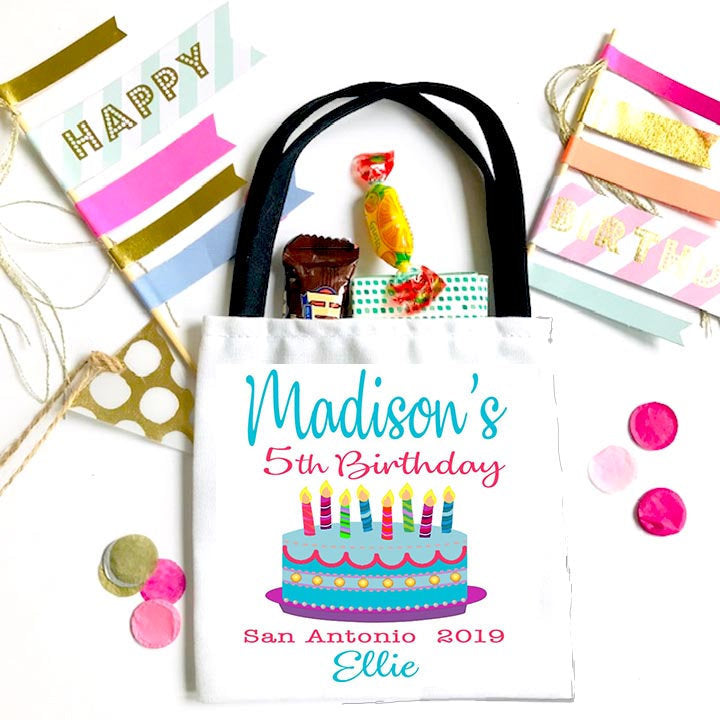 Kid's Birthday Party Bag.  EMPTY Birthday Party Favor Bag, Children's Birthday Party favor Bag.