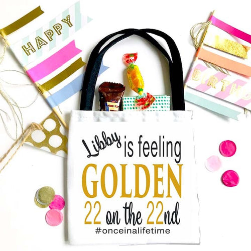 Golden Birthday Party Bag. Golden Birthday Party Oh Shit Kits! Birthday Hangover Kit. Birthday Weekend Favor Bags, Birthday Party favor Bag.