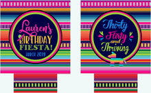 Load image into Gallery viewer, Fiesta Birthday Party Huggers. Fiesta  21 30 40 50 favors!Birthday Fiesta Party Favors. Fiesta Birthday Party Favors! Dirty 30 Fiesta!
