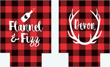 Load image into Gallery viewer, Buffalo Plaid Party Huggers. Personalized Lumberjack party Favors. Plaid Bachelorette or Birthday party Favors. Plaid Bachelor Party
