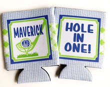 Load image into Gallery viewer, Golf Birthday Party Drink Huggers.Bachelor Party Beverage Insulators. Golf Shower or Birthday Party Favors. Golf themed Baby Shower favors!
