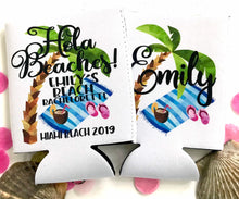 Load image into Gallery viewer, Palm Tree Hangover bag. Beach Party Oh Shit Kits! Beach Bachelorette or Birthday Mini Tote Bag. Custom Tropical Favor Bag. Florida Caribbean
