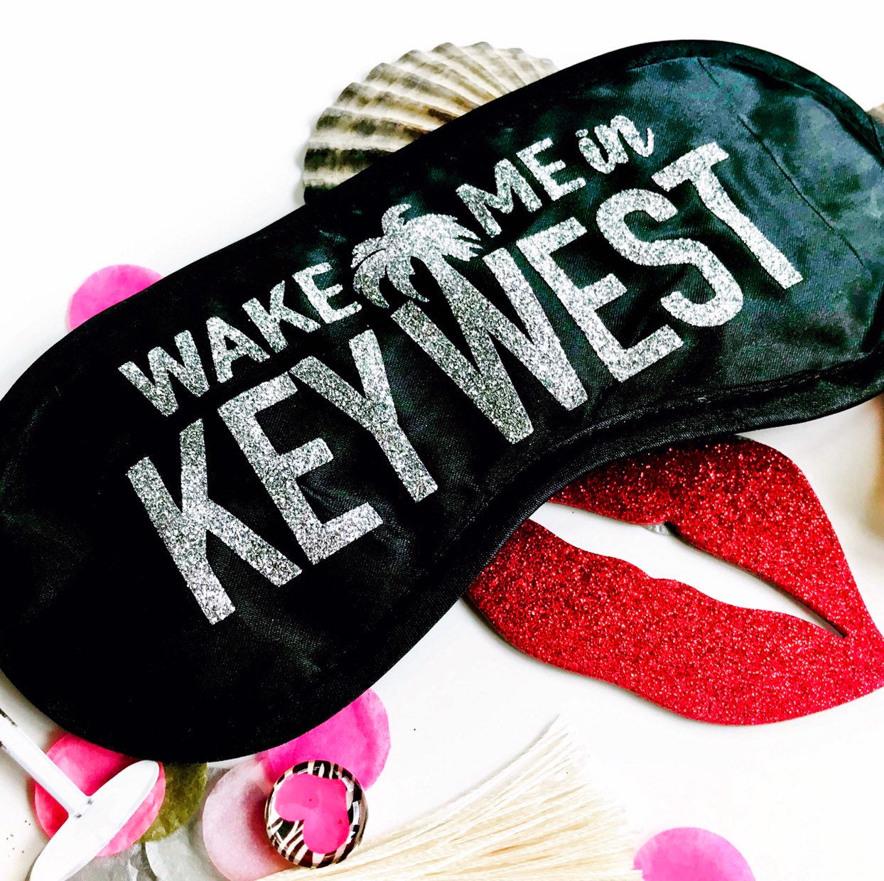 Key West Glitter Sleep Mask