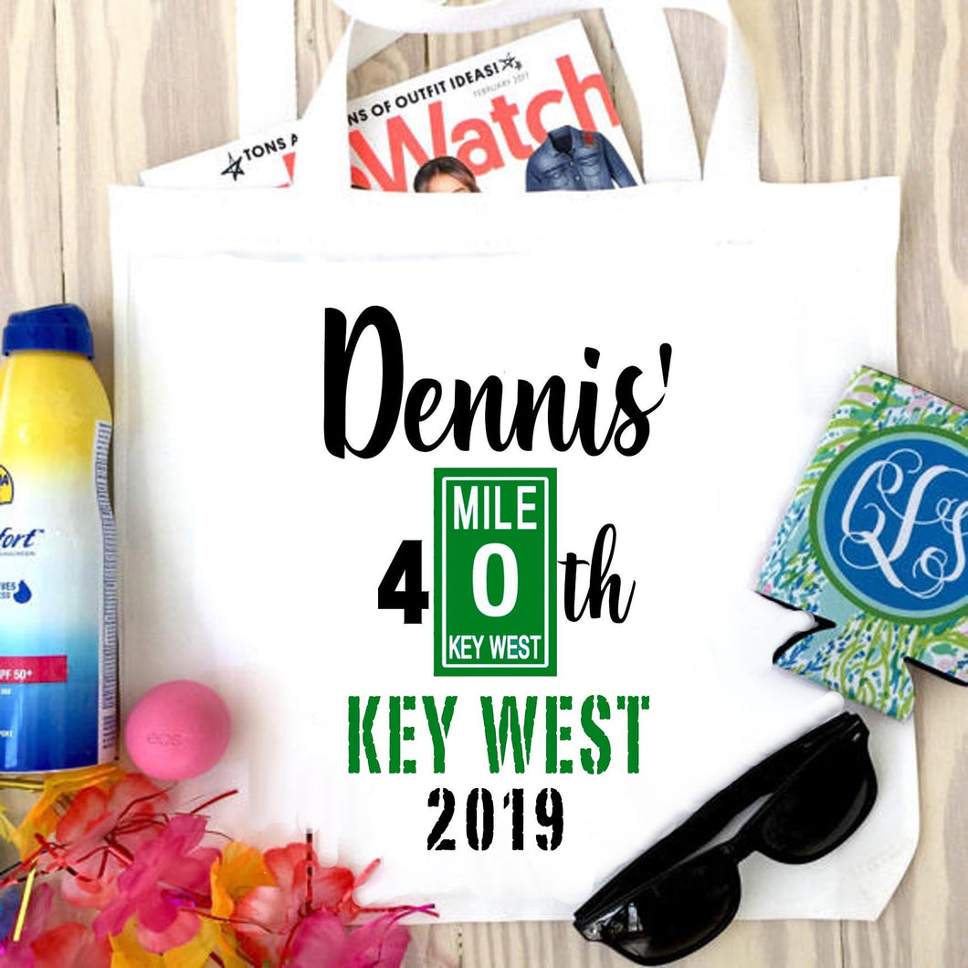 Key West Personalized Tote Bag