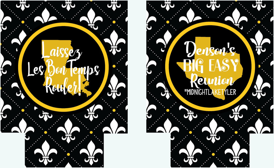 New Orleans Black and Gold Personalized Huggers