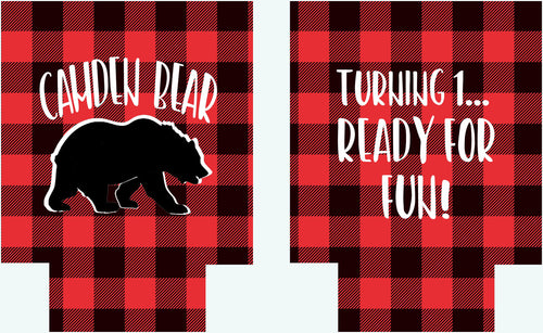 Flannel Party Huggers. Plaid Birthday Favors too! Buffalo Plaid Lumberjack party favor. Boys Birthday Party Favors!