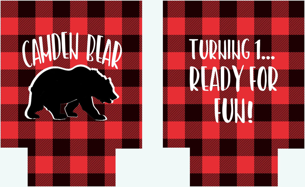 Flannel Party Huggers. Plaid Birthday Favors too! Buffalo Plaid Lumberjack party favor. Boys Birthday Party Favors!