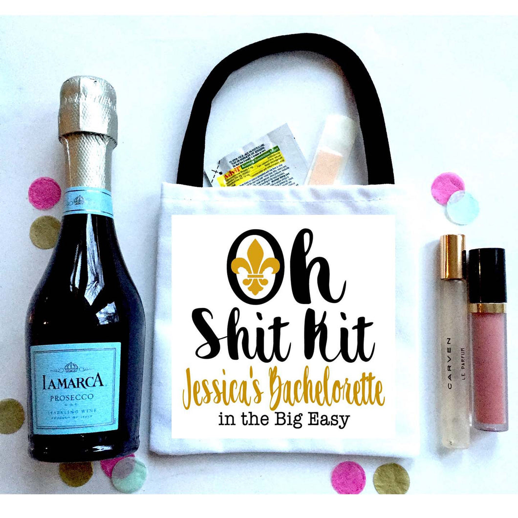 New Orleans Hangover Bags. Personalized NOLA Oh Shit Kits! NOLA Birthday Favor Bag. Custom Nola Bachelorette Bag. New Orleans Recovery bags