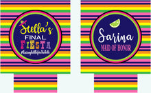 Load image into Gallery viewer, Fiesta Stripe Party Huggers. Fiesta Slim Can Favors! Down to Fiesta Party Favors. Fiesta Birthday Party Favors! Bachelorette Down to Fiesta!
