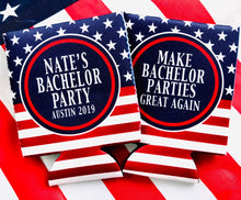 Load image into Gallery viewer, America Party Huggers. Red White and Blue Party. USA Birthday Favors. Bachelor Party Huggers.American themed party favors.Fourth of July!
