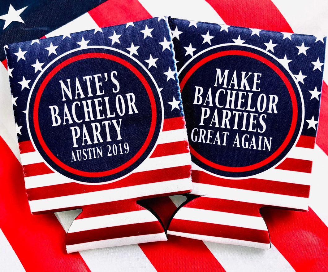 America Party Huggers. Red White and Blue Party. USA Birthday Party. Bachelor Party Huggers. America themed party favors.Fourth of July!