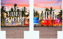 Load image into Gallery viewer, Miami Beach Party Huggers. Tropical Wedding or Bachelorette Party Favors. Girl&#39;s Weekend Family Vacation Beach Favors.
