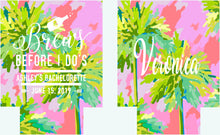 Load image into Gallery viewer, Palm Tree Colorful Huggers. Tropical Bachelorette or Birthday Beach Favors. Hawaii Beach Party Favors. Personalized Florida Family Vacation.
