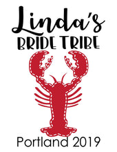 Load image into Gallery viewer, Lobster Tote bag. Lobster Party Favors! Lobster Bachelorette or Girls Weekend Tote Bag. Lobster Party Favor Bag. Boston, Maine Wedding bag.
