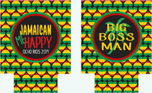 Load image into Gallery viewer, Jamaica Party Huggers. Jamaican Vacation Huggers. Jamaica Wedding Favors. Reggae Bachelorette or Birthday Party Favors. Personalized Hugger
