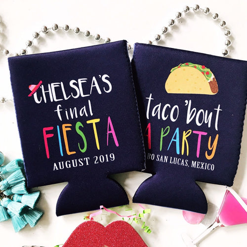 Fiesta Party Huggers. Fiesta Vacation or Girls Weekend. Mexican Fiesta Party Favors. Fiesta Birthday Party Favors! Bachelorette Fiesta!