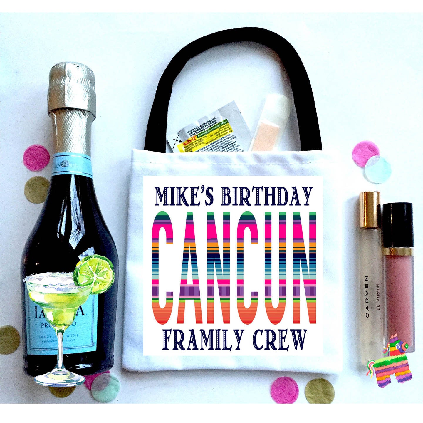 Cancun Fiesta Party Hangover Bags. Final Fiesta Oh Shit Kits! Bachelorette Cancun Crew. Cancun Vacation Gift Bag. Cabo Birthday Favor Bags.