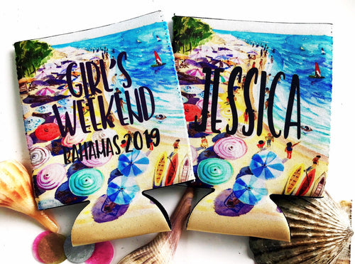 Beach Day Party Huggers. Tropical Birthday or Bachelorette. Cabo,Hawaii,Florida Bachelorette or Birthday Favors. Girls Weekend too!