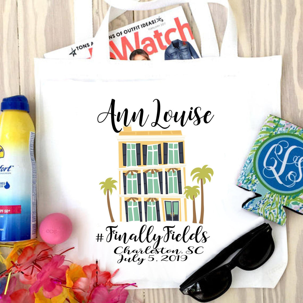 Beach House Personalized Tote Bag
