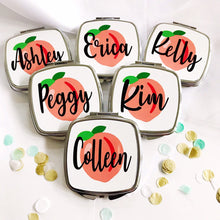 Load image into Gallery viewer, Georgia Peach Make up bag. Great Savannah Bachelorette or Girls Weekend Favors. Make up bag Atlanta Party Favors! Georgia Party Gifts!
