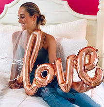 Load image into Gallery viewer, Love Script Balloon | Rose Gold Bachelorette Decoration | Rose Gold Balloon | Wedding Shower Decoration | Bachelorette Balloon |Party Decor
