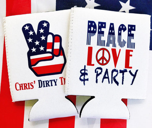 Red White and Blue Party Huggers. USA Theme Birthday Party Huggers. Bachelor Party Favors. 70's theme Party Favors. Red White and Blue Party