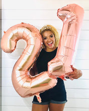 Load image into Gallery viewer, Number Balloons | Birthday Party Decoration | Any Birthday Balloons | Large 34&quot; Foil Birthday Party Balloon | Number Party Balloons
