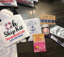 Load image into Gallery viewer, Oh Ship Nautical Hangover Recovery Bags. Cruise Vacation Favors. Custom Nautical Hangover Bag. Cruise Birthday favor bags. Cruise Party
