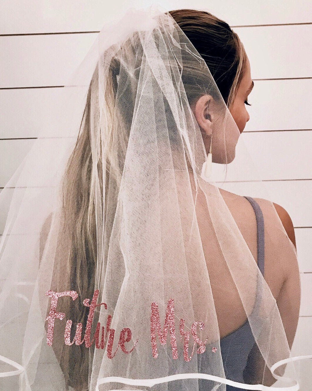 Bachelorette Veil Bridal Shower Veil Future Mrs. Veil Mrs. Veil