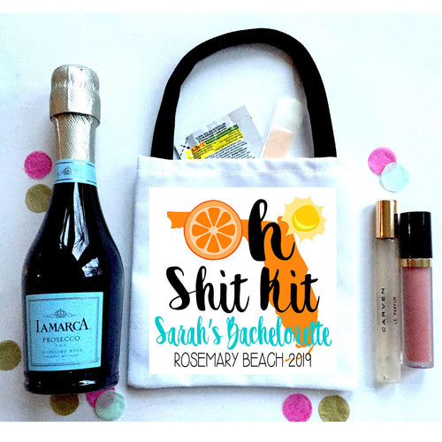 Florida Party Hangover Recovery Bag. Florida Oh Shit Kits! Custom EMPTY Miami, Key West, Destin Birthday Favor Bags. Florida Bachelorette
