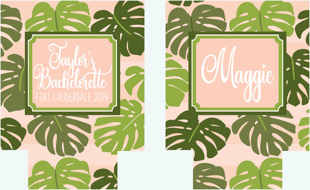 Palm Leaves Personalized Party Huggers