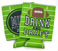 Load image into Gallery viewer, Fantasy Football Huggers. Football Party favors. Personalized Fantasy Football Party. Custom Football Party Favors. Fantasy Football Favors.
