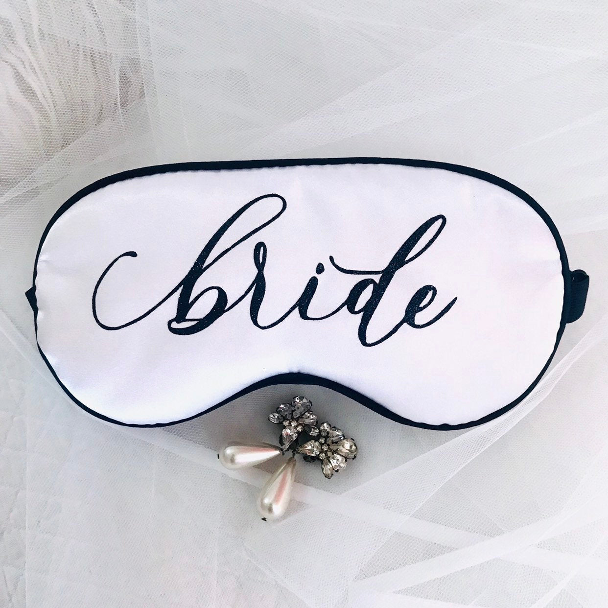 Bride Glitter Sleep Mask
