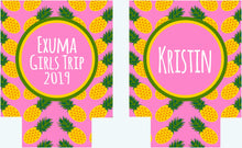 Load image into Gallery viewer, Pineapple Party Vacation huggers. Tropical Drinks Bachelorette or Birthday Favors. Pineapple Wedding Shower Favors! Pineapple party huggers.

