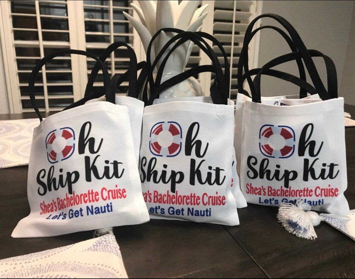 Oh Ship Kit Hangover Kit Bags Nautical Hangover Bags Recovery Kit