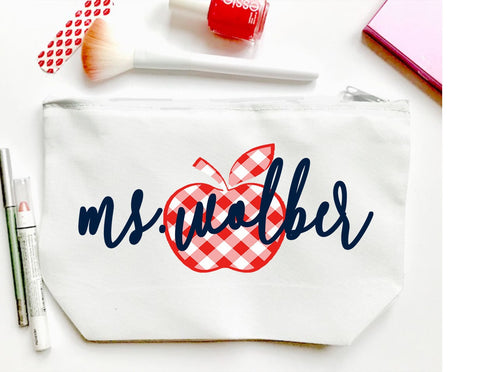 Teacher Make Up bag. Teacher Favors. Teacher Make up Bag. Teacher Cosmetic Bag! Custom teacher gift! Teacher appreciation Present!