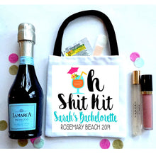 Load image into Gallery viewer, Tropical Party Hangover Recovery Bag. Beach Oh Shit Kits! Custom EMPTY Miami, Key West, Cabo Birthday Favor Bags. Beach Bachelorette
