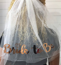 Load image into Gallery viewer, Bride to Be Gold Veil
