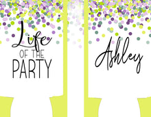 Load image into Gallery viewer, Slim party huggers. Skinny can party favors. Personalized Wife Of the Party Bachelorette Party Favors. Slim Wedding Shower party favors!
