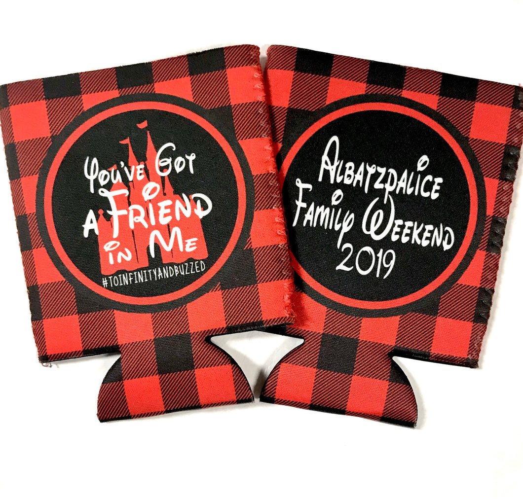 Plaid Castle Huggers. Orlando Bachelorette or Birthday favors. Personalized Black and Red Plaid Party Favors. Plaid Princess Party Favors!