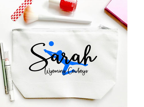 Volleyball Make Up bag. Custom Volleyball bag. Volleyball Bag. Personalized Volleyball Team Gift! Volleyball Gift. Volleyball coach gift!