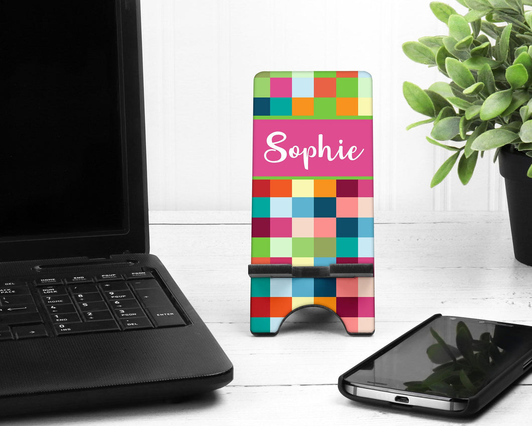 Bright Squares Phone Stand