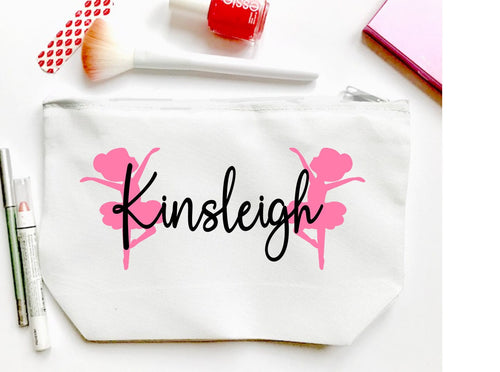 Ballet Girls Make Up bag. Custom Ballet bag. Personalized Ballet Make up Bag. Ballet Gift! Ballet Birthday Favor. Ballet Party Favors.